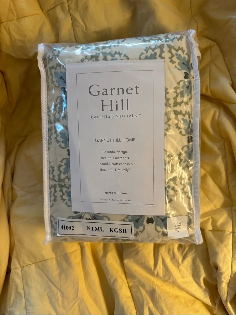 garnet hill pillow sham king NEW